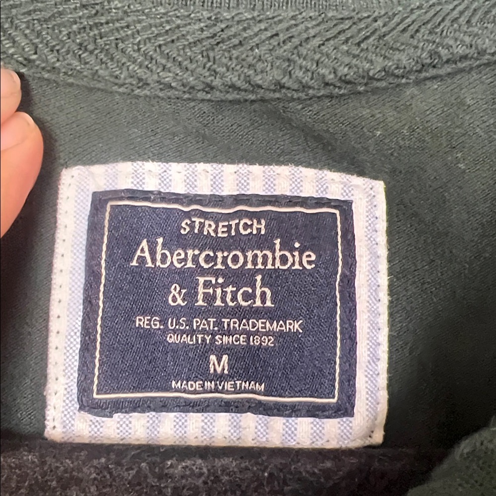 Abercrombie & Fitch Men's Dark Green and White Polo Shirt‎ Size Medium - Picture 4 of 6